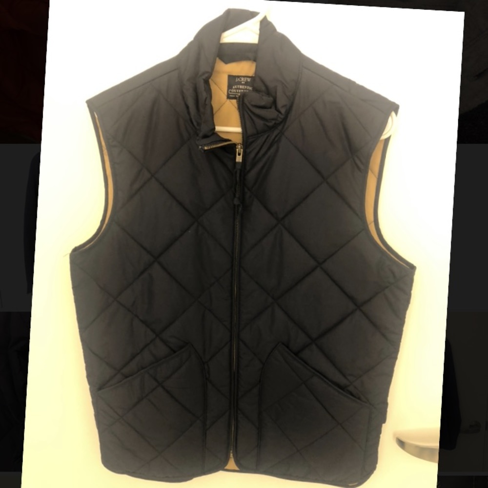 Navy Jcrew Quilted Vest